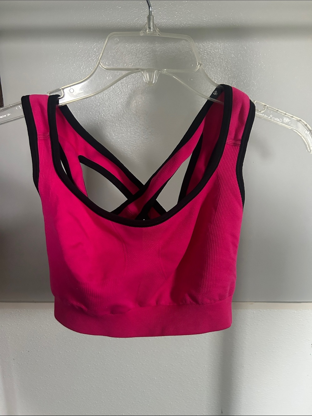 Victoria's Secret Hot Pink Seamless Crisscross Sports Bra